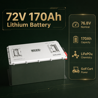 Batterie de remplacement pour voiturette de golf MINI LiFePO4 (36V/48V/72V 60AH 105AH 200AH 300AH) avec plus de 6000 cycles de charge, chargeur rapide et application intelligente