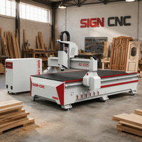 Routeur CNC 3 axes SIGN-CNC pour sculpture sur bois en relief 3D, DSP 4x8ft, pour la fabrication de meubles et de portes d'armoires