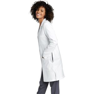 Blouse de laboratoire longue personnalisée pour femme, 3 poches, en popeline de polyester, uniforme d'hôpital, broderie personnalisée - Product Image 2