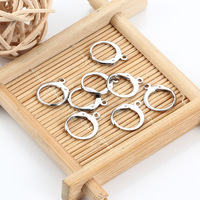 Boucles d'oreilles tendance en acier inoxydable électroplaqué, style français, personnalisables, avec diamants, pour hommes et femmes, DIY, en stock