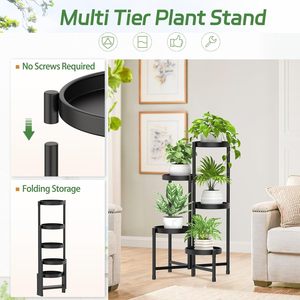 Soporte de <span class=keywords><strong>macetas</strong></span> de esquina para plantas de metal escalonado para interiores para múltiples plantas - Product Image 3