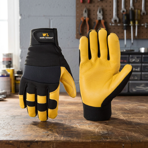 Gants de cyclisme d'hiver FIT CHAMP, compatibles écran tactile, thermiques, doublés polaire, paume antidérapante en gel de silicone, respirants, fermeture auto-agrippante - Product Image 2