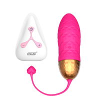 Vibrateur œuf rechargeable pour femme, 10 modes, étanche IPX7, texture diamant, silicone ABS, vente en gros