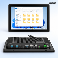 Panel PC Industrial Todo en Uno Integrado sin Ventilador de 12.1/13.3/15/15.6/21.5 Pulgadas, Computadora Táctil con Puertos COM Estándar RS232 RS485