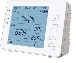 Wifi chất lượng không khí CO2 S màn hình thông minh Carbon Dioxide Meter nhiệt độ độ ẩm Detector ndir cảm biến 3 trong 1 Meter