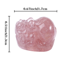 Vente en gros de pierres précieuses en vrac cristal fraise quartz bracelet à breloques de créateur breloques sculpture pour bracelet fabrication de bijoux DIY