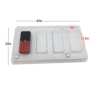 Blíster Rectangular de Plástico Desechable de PVC, Caja de Concha para Mascotas, Pendrive USB, Embalaje de Electrónica de Consumo