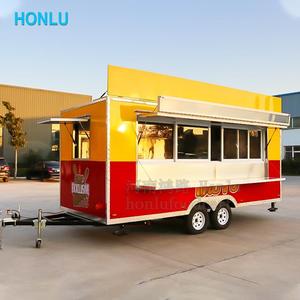 Hot selling bbq food trailers united states standards movable <span class=keywords><strong>restaurant</strong></span> food trucks for sale - Product Image 2