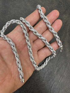 Collar de Cadena de Cuerda BRILLIANT DIAMANT, Joyería de Regalo Unisex de Moda, Estilo Hip Hop Lujoso, 13.5-23.5 CT, Más Vendido - Product Image 6