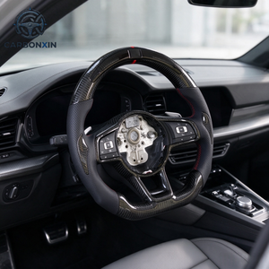 Volant sport en cuir et fibre de carbone forgée personnalisé pour VW Passat CC Golf 7 R Line Mk7 GTI - Product Image 5