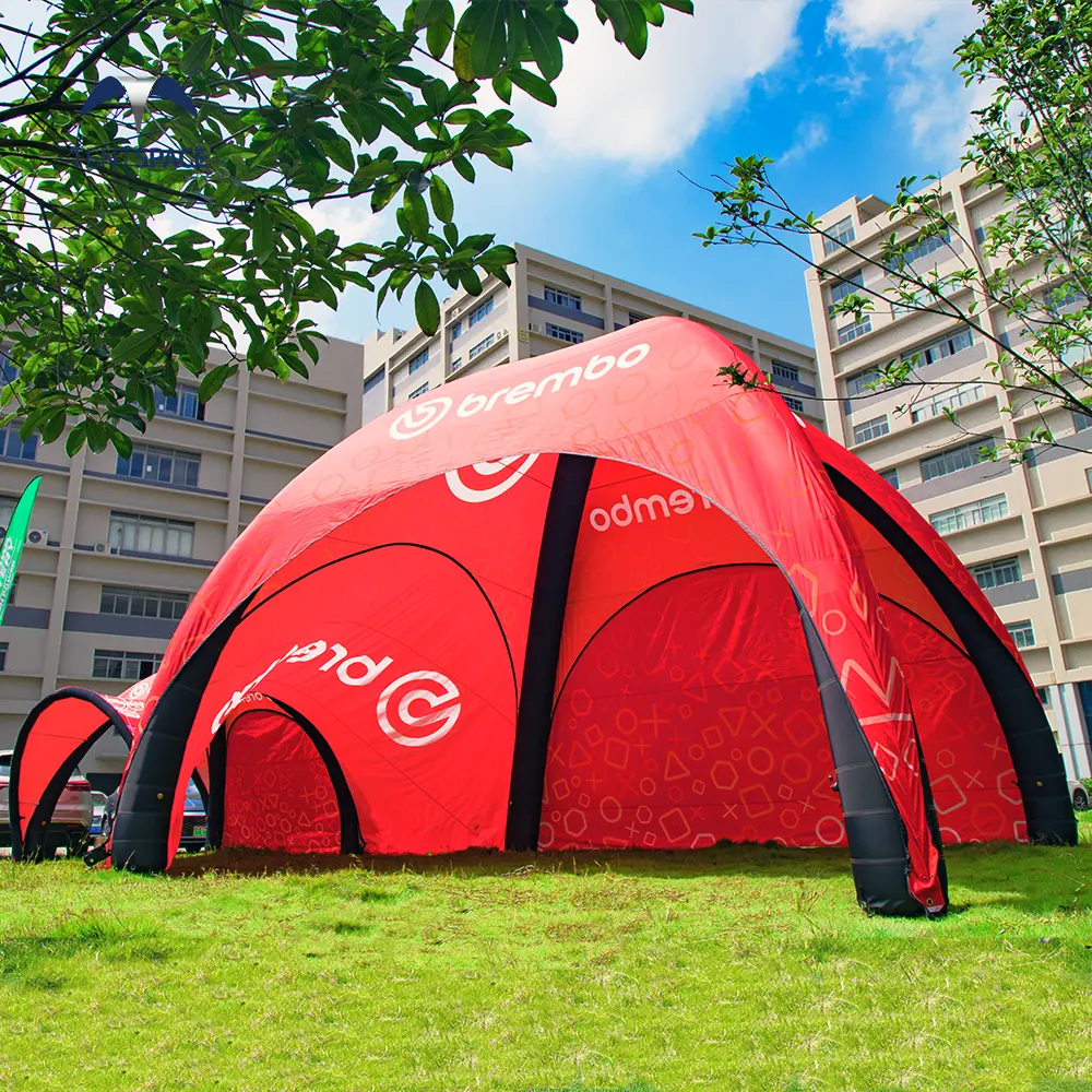 Ad alte prestazioni custmozied grande rosso di lusso gonfiabile tenda fiera X spider air dome baldacchino per eventi pubblicitari all'aperto