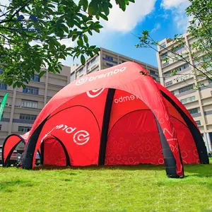 Высокопроизводительная большая красная Роскошная надувная палатка с куполом для наружной рекламы