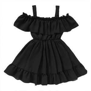 Robes pour filles sans manches en coton de couleur unie de haute qualité 2021 - Product Image 5