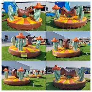 Taureau de rodéo gonflable commercial en PVC sans alimentation électrique pour enfants, idéal pour les fêtes de carnaval, les fêtes de jardin et la location d'équipements de divertissement. - Product Image 6