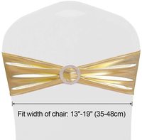 Spandex feuille chaise ceintures bande chaise arcs chaise ceinture cravate avec boucle pour banquet de mariage