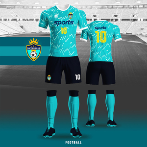 Ensemble complet de survêtement de football d'entraînement haute performance, maillot et short, personnalisable avec logo, tenue d'équipe respirante et à séchage rapide - Product Image 1