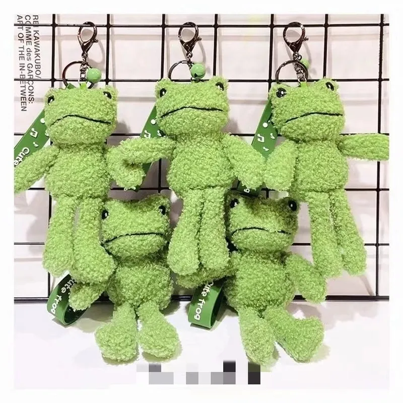 Cute Cartoon Animal Plush Toy Keychain Backpack Keychain Coin Bag Frog Accessories Gift Kawaii Car Accessories
