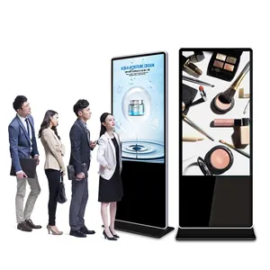 Factory supply 55inch Android High Brightness Ultra Thin Interactive Panel Digital Signage Kiosk Free Standing Lcd Advertising