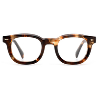 Remaches de marco redondo de moda decorar gafas ópticas de acetato diseño de gafas de marco pequeño