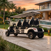 Voiturette de golf électrique moderne avec batterie au lithium, capacité tout-terrain et accessoires haut de gamme
