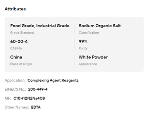 Sal Tetrasódica de EDTA de Grado Industrial, Polvo de Alta Pureza para Tratamiento de Agua y Uso Quelante - Product Image 6