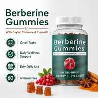 Gummies de Berbérine, Cannelle de Ceylan et Curcuma pour Adultes : Gestion Métabolique, Antioxydant, Soutien Digestif – Vente en Gros, Marque Privée, OEM