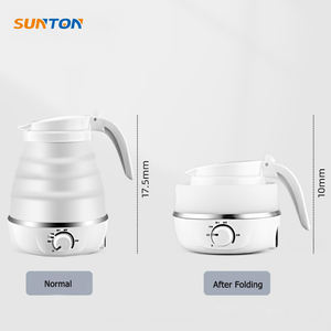 SUNTON best selling household office travel 0.6L portable silicone foldable <b>kettle</b> for tea coffee - Product Image 6
