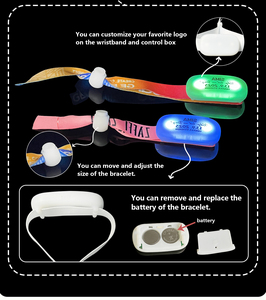 Bracelet <span class=keywords><strong>LED</strong></span> programmable à <span class=keywords><strong>télécommande</strong></span> Sincen RGB pour spectacle de stade, contrôle de l'audience, ambiance de concert, accessoires d'événement - Product Image 3