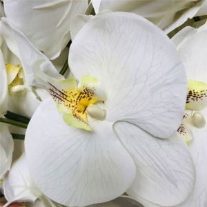 <span class=keywords><strong>N</strong></span>-0230 Fiori di Orchidea Artificiali Realistici in Lattice Bianco per Decorazione, Prezzo di Fabbrica all'Ingrosso - Product Image 6