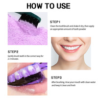 Polvo Dental Morado, Elimina Manchas, Aliento Fresco Duradero, No Irrita, Protege el Esmalte Dental, Compatible con OEM y Dropshipping