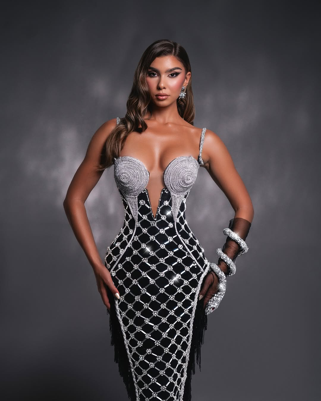 elegant hairstyle for bodycon dress Violet Bodycon Celebrity Midi Dress