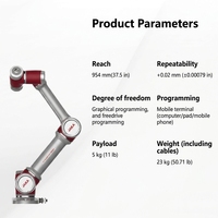 Robot collaboratif intelligent JAKA Pro5, charge utile de 5 kg, portée de 954 mm, répétabilité de 0,02 mm, IP68, pour le polissage et le meulage robotisés