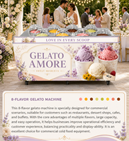 Nouvelle machine à glace dure de comptoir avec poudre à glace, compatible 110V/220V, longue durée de vie pour les magasins de gelato