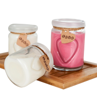 Nouveau pot en verre pour pâtisserie, pudding, mousse, gelée, dessert, avec couvercle, résistant aux hautes températures, à prix avantageux