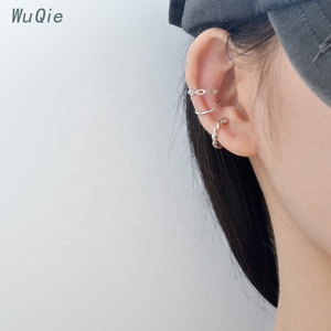 Wuqie 2020 Semplici Orecchini Set No Piercing Dell'orecchio Dell'involucro <span class=keywords><strong>Gioielli</strong></span> In Argento Placcato Oro Del Polsino Dell'orecchio - Product Image 4