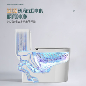 WC à siphon en titane italien Clean 2, grand diamètre, entièrement émaillé, anti-odeur, anti-éclaboussures, pour usage domestique - Product Image 2