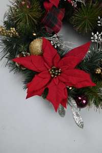 Popular Customized Colorful Christmas Decoration Artificial Christmas Party <b>Wreath</b> with Pinecorn - Product Image 3