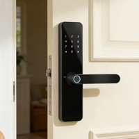 Fabrieks prijs Tuya Smart Handle Lock met WiFi vingerafdruk/wachtwoord/kaart/sleutel ontgrendeling voor huis/appartement/kantoor Tuya beveiliging