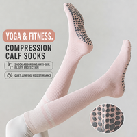 Chaussettes de sport respirantes et confortables à compression antidérapante pour femmes, conçues sur mesure, pour le yoga, la gym, la course à pied, le pilates et la remise en forme