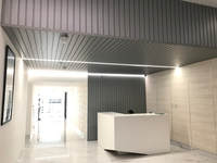 Carrelage décoratif d'intérieur en métal PE/PVDF, pour construction de bureau/hôpital/endroit commercial/métro/hôtel, carreaux de plafond en métal