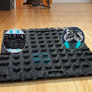 Dalles de sol emboîtables en mousse caoutchoutée aspect bois pour salle de sport, insonorisées, antidérapantes, durables, non toxiques, pour sports en intérieur - Product Image 3