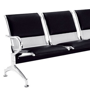 Silla de espera Prosperous Seat PU de 3 plazas con estructura de acero y reposabrazos para sala de espera de hospital - Product Image 2