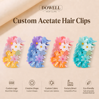 Jepit Rambut Akrilik DOWELL Motif Bunga Elegan, Tahan Kuat, Tahan Air, Aksesoris Rambut untuk Rambut Tebal, Wanita & Remaja Putri, Penggunaan Sehari-hari