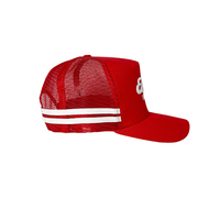 Sombrero de béisbol personalizado a rayas para deportes, venta al por mayor, 5 paneles, bordado 3D, bordado de camión, sombrero de camionero de malla de conductor rural