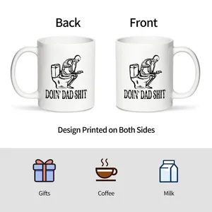 1pc, Merde Café Drôle Squelette 11oz <span class=keywords><strong>Tasse</strong></span> à <span class=keywords><strong>Thé</strong></span> en Céramique-<span class=keywords><strong>Tasse</strong></span> <span class=keywords><strong>Humour</strong></span> Pour Papa Fête des Pères (Blanc) - Product Image 6