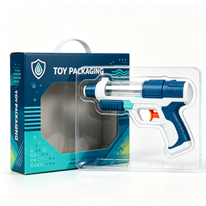 Boîte d'emballage portable en carton ondulé biodégradable de haute qualité pour jouets d'enfants avec poignée, pour cadeaux, présentation d'artisanat et rangement - Product Image 1