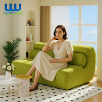 Canapé sans cadre compressé Union Win Tanzuo 30D en mousse haute densité, tissu aspect lin, ensemble de mousse à mémoire de forme M40