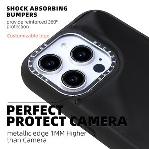 Coque de téléphone transparente givrée en TPU antichoc, coque de téléphone 3D transparente en époxy, impression UV pour iPhone 16 15 14 13 Pro Max - Product Image 4
