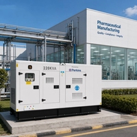 Groupe électrogène silencieux pour chantier de construction 220 kVA 176 kW, type Perkins avec ATS, puissances 200 kW, 250 kW, 300 kW, 350 kW, 400 kW, 500 kW