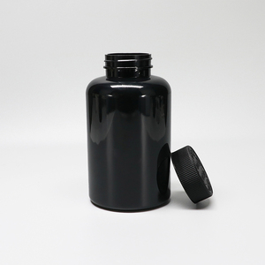 500ml <b>Plastic</b> Black Non-Spill Liquid Pill Container Empty Bottle with Screen Printed With Child Resistant <b>Cap</b> - Product Image 2